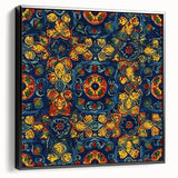 Black and white framed canvas of Oaxaca landscape, ideal for bedroom wall art in a vintage poster style.