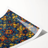 Extra large wall art featuring line art flowers in muted earth tones on a rolled print, ideal for large living room decor.