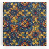 Large black and white stretched canvas of Oaxaca scenery, suitable as kitchen art.