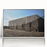 Framed acrylic print of a serene Quintana Roo landscape in pastel shades, ideal for modern art wall decor in a nursery.