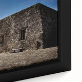 Framed canvas featuring a textured depiction of Quintana Roo scenery in vibrant colors, ideal for living room decor.