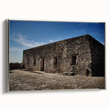 Landscape art painting of Quintana Roo, Mexico, featuring vibrant colors on a silver-framed canvas.