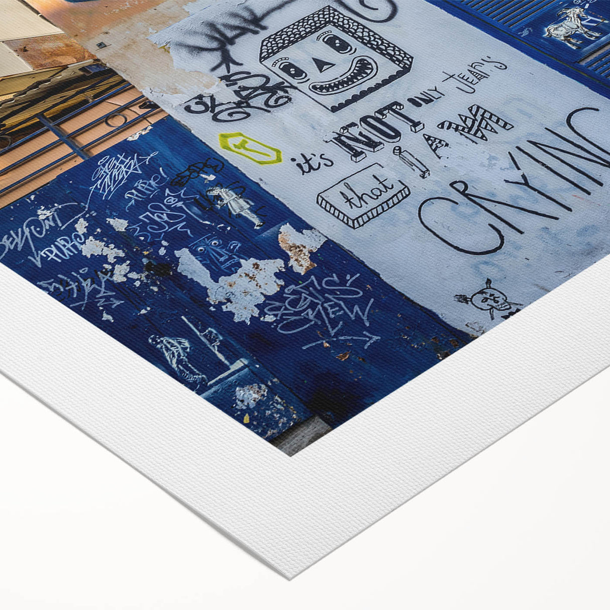 Art deco poster of Tel Aviv skyline in muted earth tones on rolled canvas, suitable for dining room wall art.