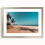 Textured abstract art print depicting a Middle Eastern scenery in muted earth tones, framed in silver, ideal for bedroom art.