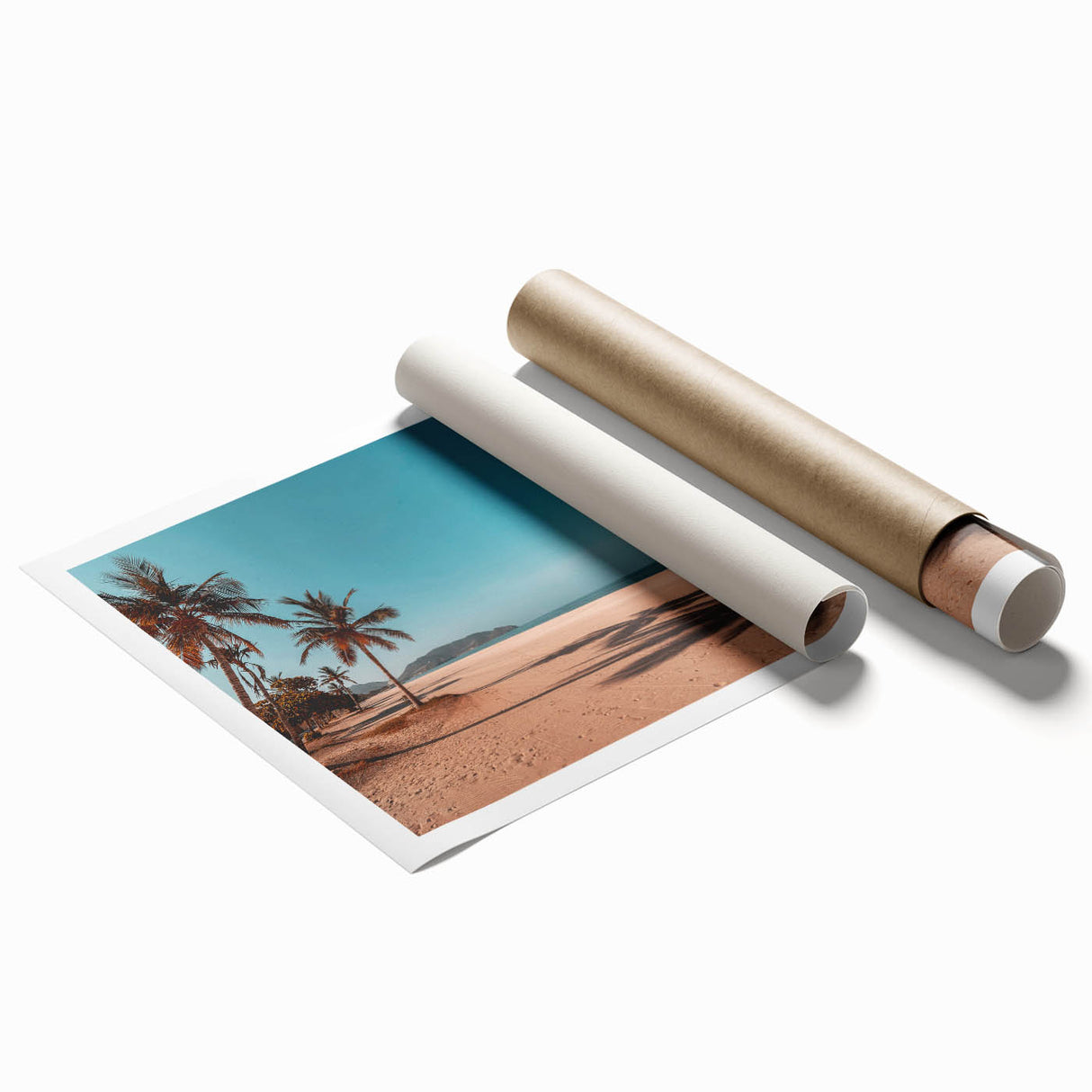 Extra large rolled print of a Middle Eastern scenery in Oman with muted earth tones, ideal for classy bathroom wall art.