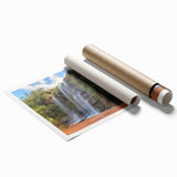 Extra large wall art featuring a serene Bolivian landscape in muted earth tones.