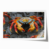 Extra large rolled print depicting vibrant Galapagos scenery with lush florals, ideal for art wall dining room.