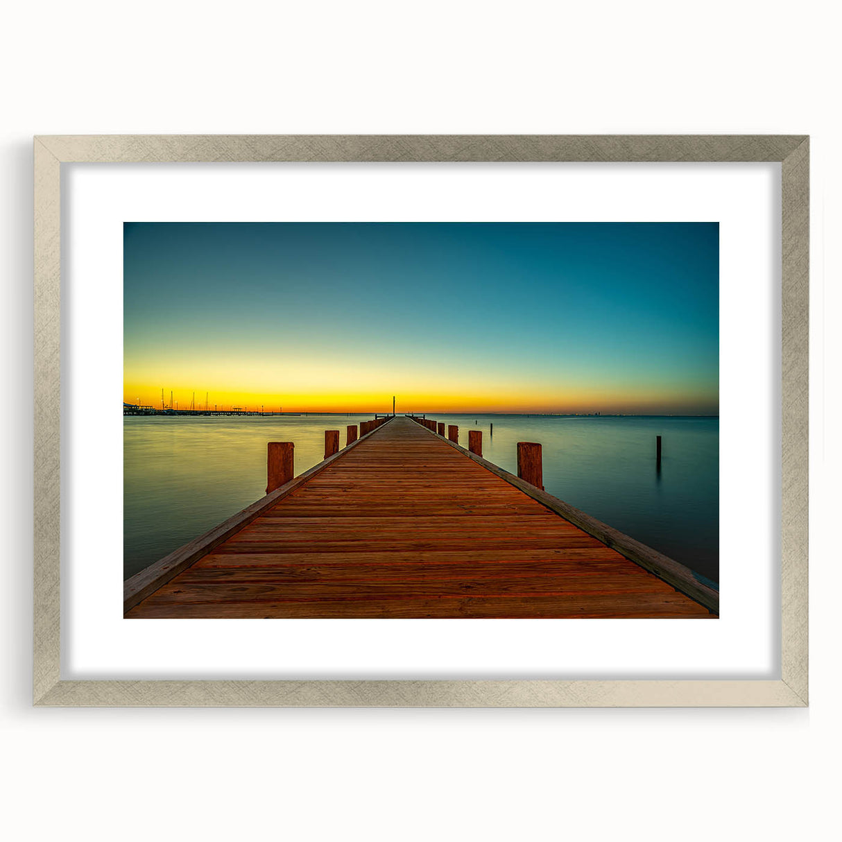 Textured abstract art print of a serene Alabama landscape in muted earth tones, framed in silver, suitable for bedroom art.