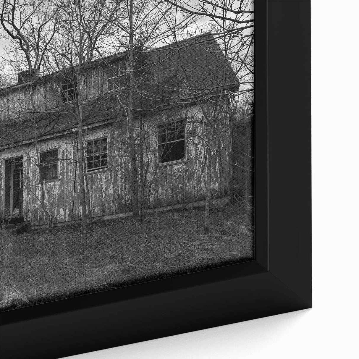 Extra large framed canvas featuring a textured depiction of Delaware scenery in black with colorful accents.