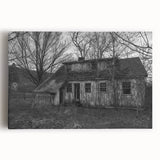 Black and white photograph of Delaware scenery on large stretched canvas, suitable for kitchen wall art.