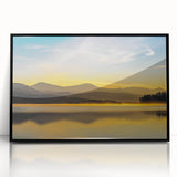 Large abstract wall art depicting the Idaho scenery in muted earth tones on a framed acrylic.