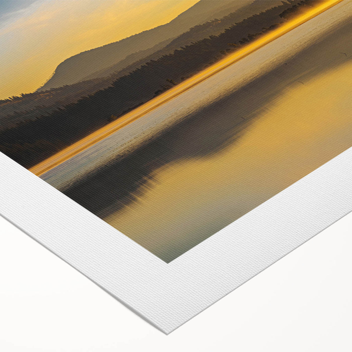 Art deco poster of Idaho scenery on rolled canvas with muted earth tones, suitable for dining room wall art.