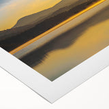 Art deco poster of Idaho scenery on rolled canvas with muted earth tones, suitable for dining room wall art.