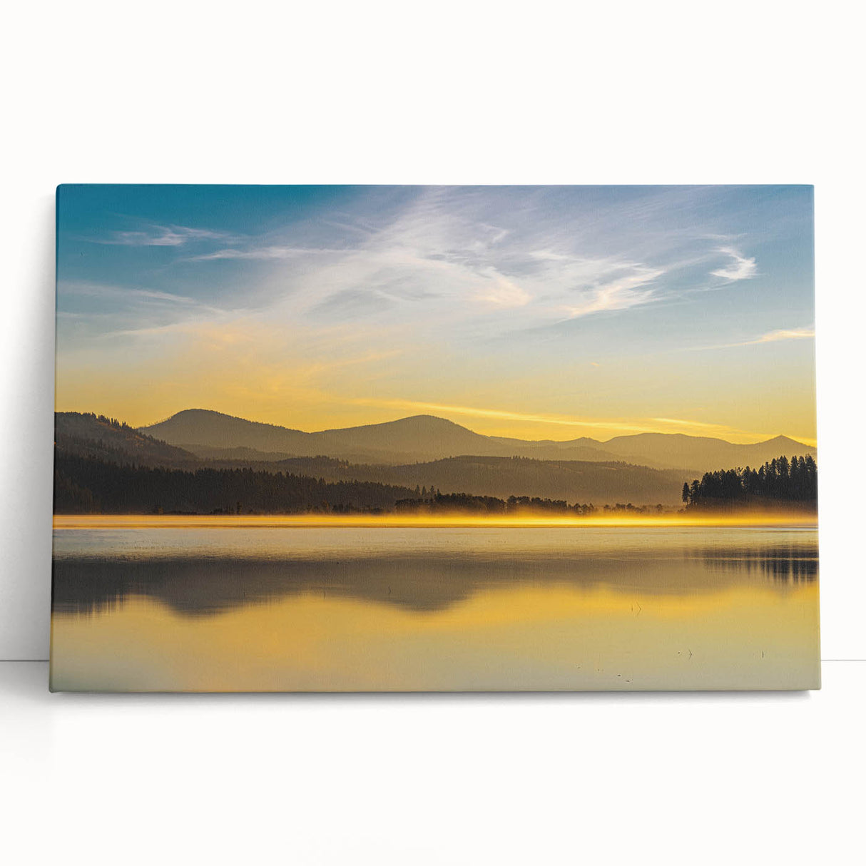 Black and white stretched canvas of Idaho scenery, ideal for kitchen wall art or bedroom ambiance.