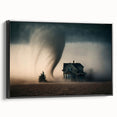Black and white framed canvas of Kansas landscape, ideal for bedroom wall art with a vintage poster style.