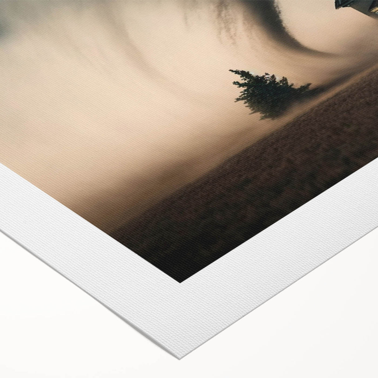 Art deco poster of a Kansas scenery in pastel hues, printed on rolled canvas, suitable for dining room wall art.