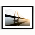 Extra large abstract art print featuring colorful, textured scenery of Kentucky, in a black frame with mat.