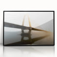 Large abstract wall art depicting a vibrant Kentucky landscape in mid-century modernist style, framed in black acrylic.