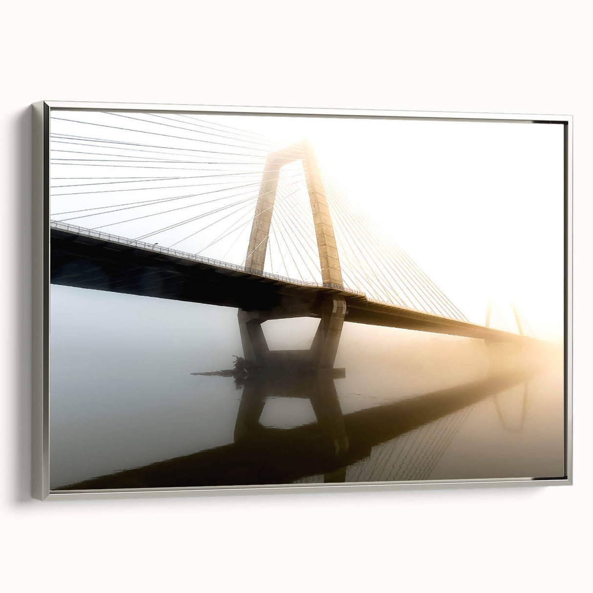 Framed canvas of a Kentucky landscape painting in muted earth tones, ideal for office wall decor.