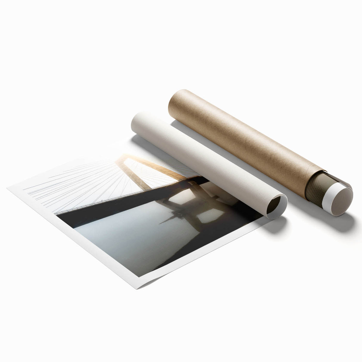 Extra large rolled print featuring a serene Kentucky landscape with lush greenery and floral elements.