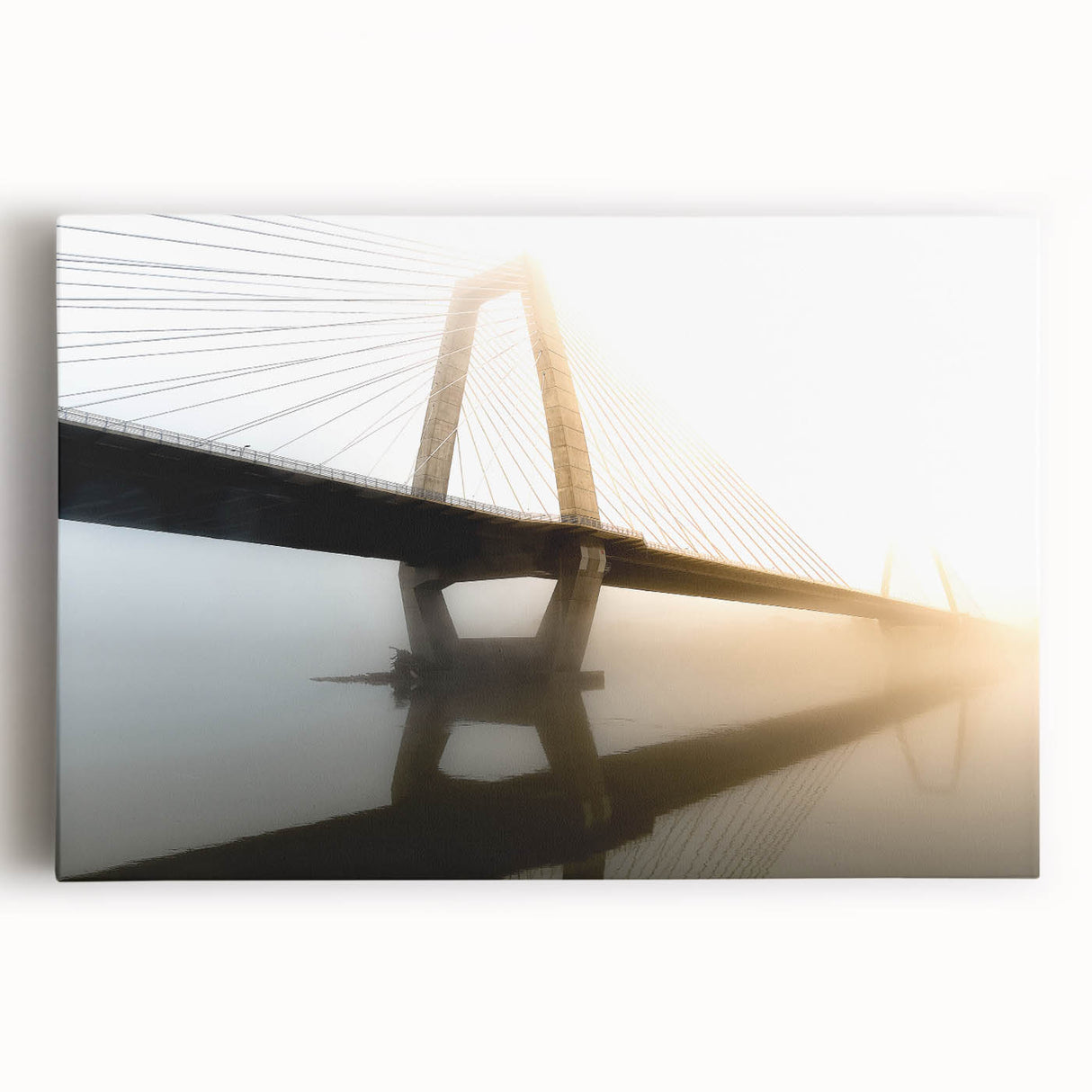 Black and white stretched canvas of Kentucky scenery, ideal for kitchen wall art.