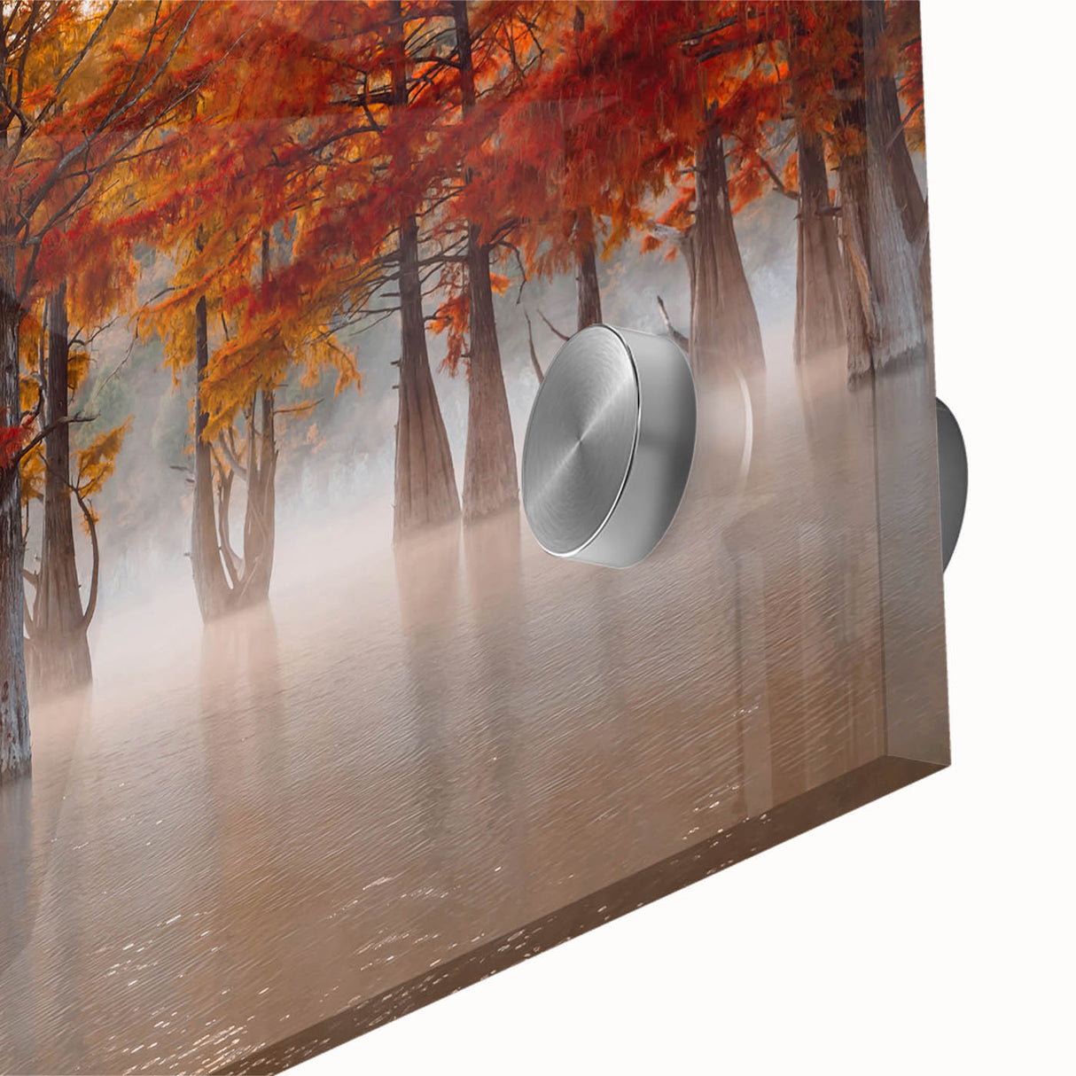 Large abstract wall art featuring colorful Louisiana scenery on acrylic glass.