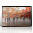 Large abstract wall art depicting vibrant Louisiana scenery on a black framed acrylic print.
