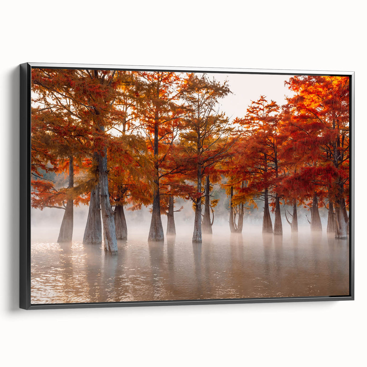 Black and white vintage poster art featuring a Louisiana landscape on framed canvas, ideal for bedroom decor.