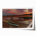 Rolled print of Maine landscape with vibrant floral accents, ideal for art wall dining room.