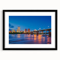 Extra large abstract art print featuring textured, colorful art of Virginia scenery in a black frame.