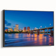 Black and white landscape art painting of Virginia scenery on a framed canvas, suitable for bedroom wall decor.