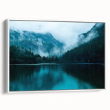 Framed canvas of vintage poster art featuring a colorful Seattle skyline, ideal for extra large living room wall decor.