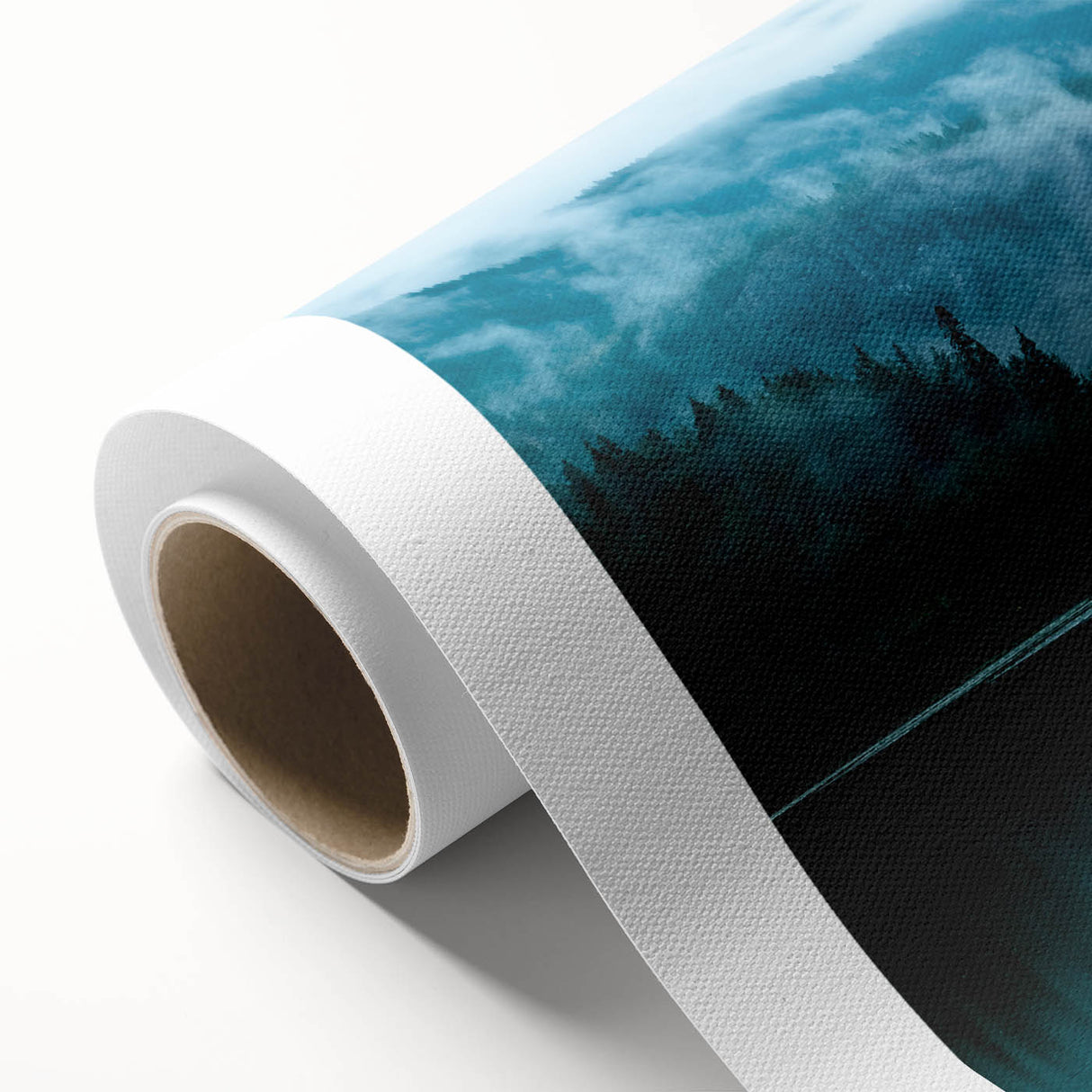 Art Deco poster of Seattle skyline in pastel shades on rolled canvas, suitable for nursery wall art.