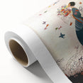 Whimsical Summer Vogue Cover Art - Butterfly & Flower Wall Print