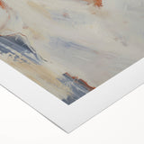 Vibrant abstract figurative art on rolled canvas showcasing bold colors and dynamic shapes, ideal for modern decor. Packaged securely in a protective tube for safe delivery.