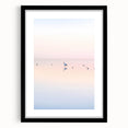 Abstract landscape artwork framed in sleek black, showcasing vibrant colors and intricate details, perfect for contemporary home decor. The mat enhances the visual appeal, making it an eye-catching piece for any living space.