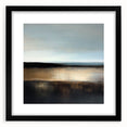 Colorful Abstract Wall Art – Earthy Brown and Blue Horizon Canvas