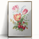 Classic Romantic Paintings - Strawberry and Tulip Art Print
