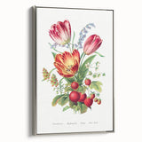 Classic Romantic Paintings - Strawberry and Tulip Art Print