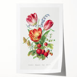 Classic Romantic Paintings - Strawberry and Tulip Art Print