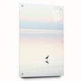 Abstract landscape design in vibrant colors, crafted on acrylic glass, showcasing a side view with decorative pins for wall mounting. This unique artwork adds a modern touch to any interior decor.