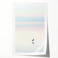 Abstract landscape print showcasing vibrant colors and fluid shapes, rolled and ready for framing. Ideal for modern home decor, enhancing any space with artistic flair.