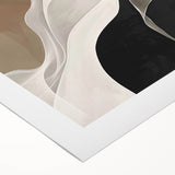 Abstract minimalist wall art on rolled canvas showcasing soft pastel colors and geometric shapes, ideal for modern home decor and artistic displays.
