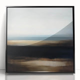 Modern Abstract Wall Art – Contemporary Brown & Black Landscape