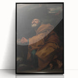 Baroque Prayer Scene: Historical Art Print with Dramatic Emotion
