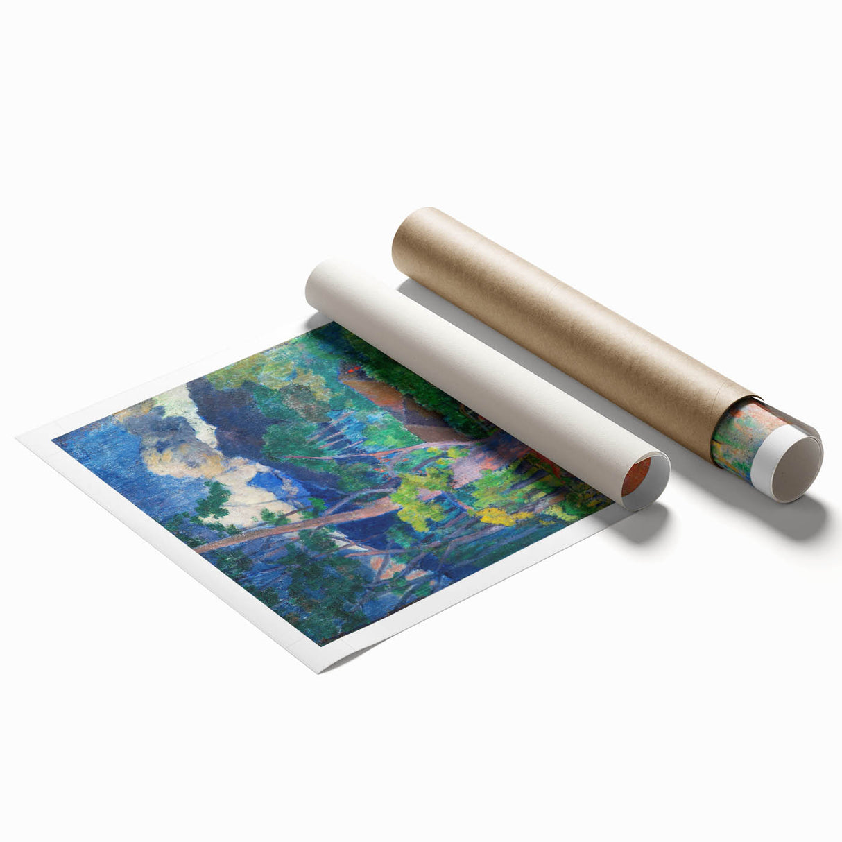 Vibrant Landscape Wall Art - Gauguin’s Nature Scene with Horse Decor