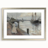 Abstract figurative frame with a silver mat, showcasing a modern design. Ideal for enhancing contemporary decor, adding elegance to any wall space.