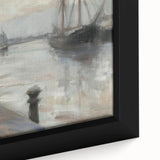 Close-up of an abstract figurative framed canvas showcasing vibrant colors and intricate textures, ideal for modern home decor and artistic expression.
