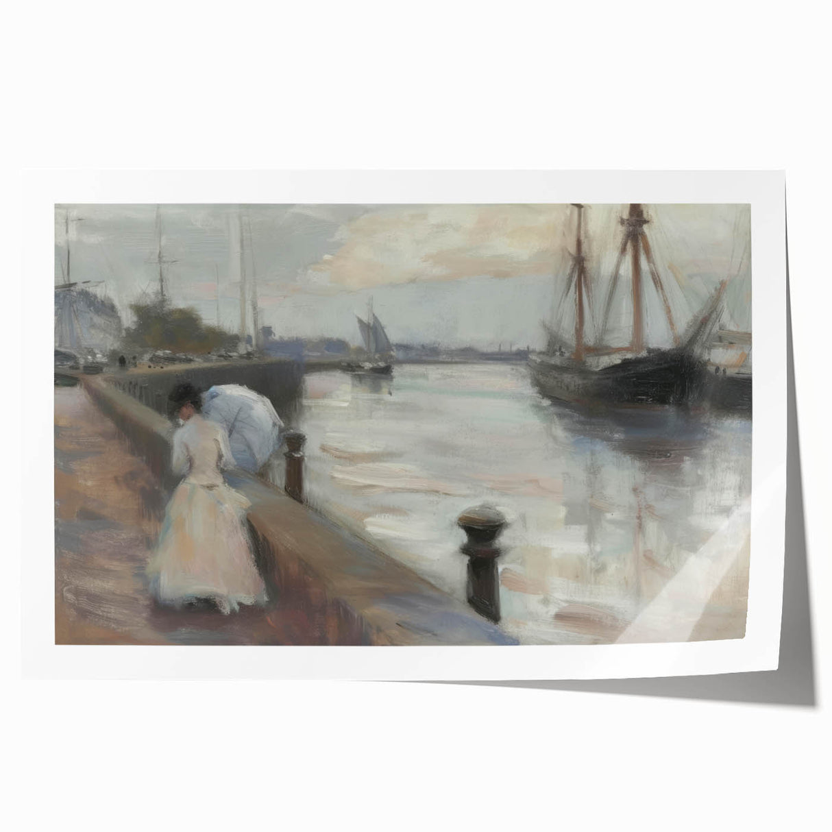 Abstract figurative rolled print showcasing vibrant colors and dynamic shapes, perfect for modern decor. Packaged securely in a cardboard tube for safe delivery.