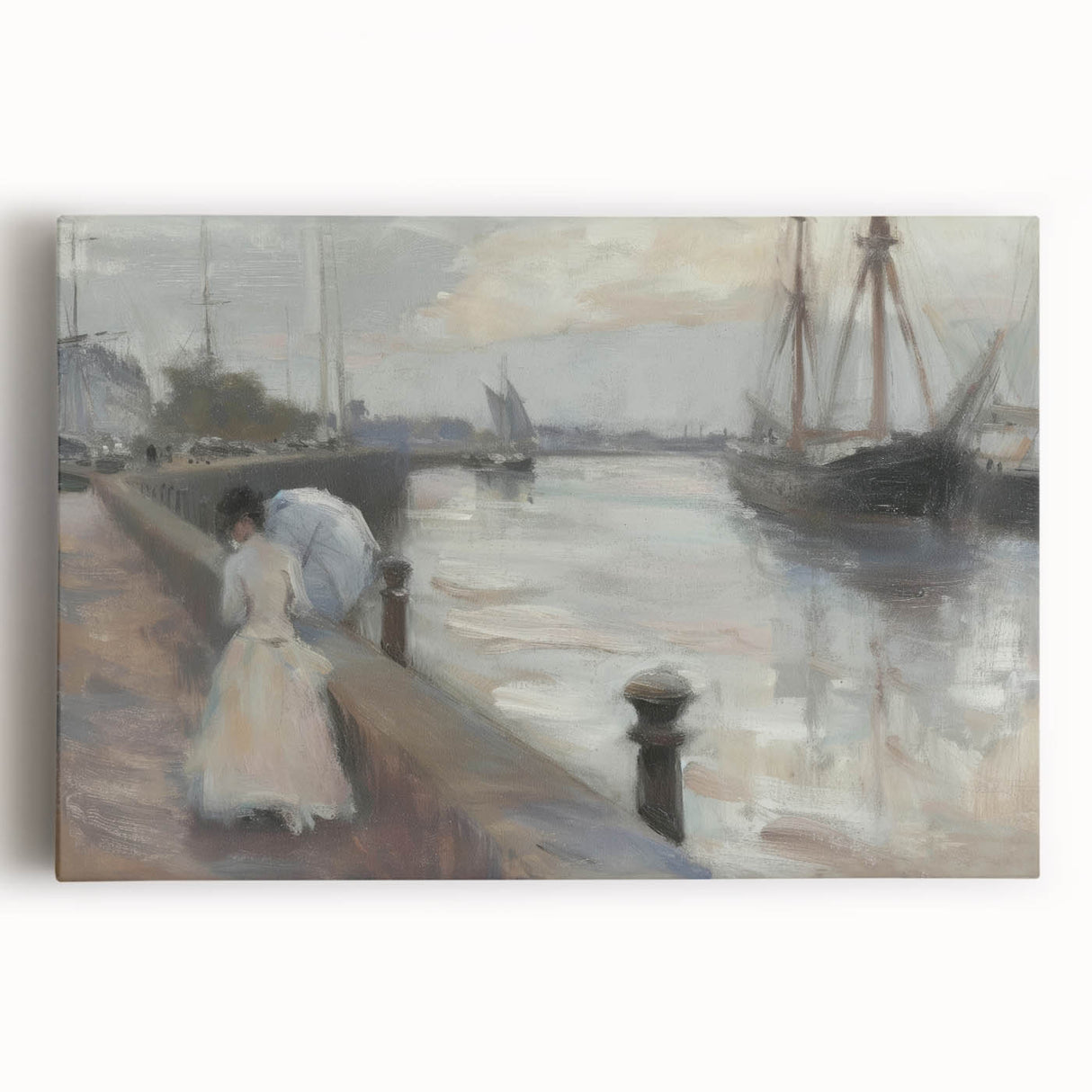 Abstract figurative stretched canvas artwork showcasing vibrant colors and dynamic shapes, ideal for modern home decor or artistic spaces. This piece captures movement and emotion, enhancing any interior design aesthetic.